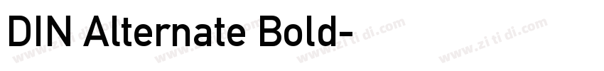 DIN Alternate Bold字体转换